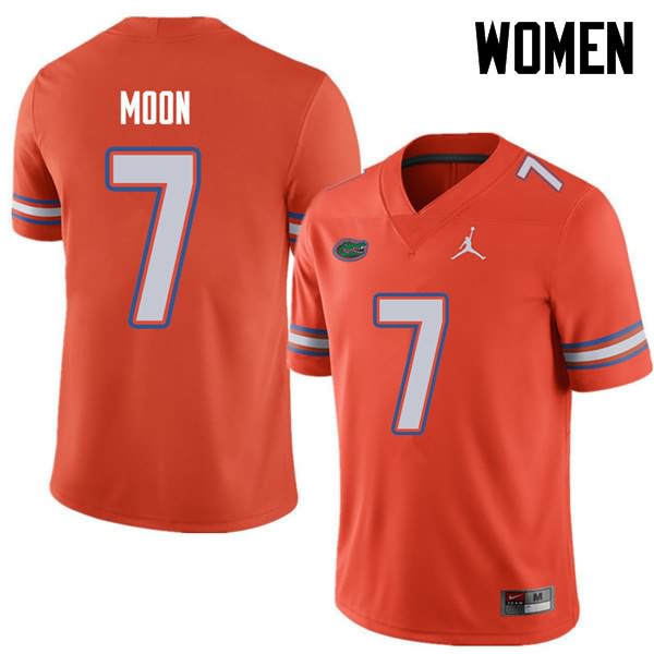 NCAA Florida Gators Jeremiah Moon Women's #7 Jordan Brand Orange Stitched Authentic College Football Jersey JYA2264UJ